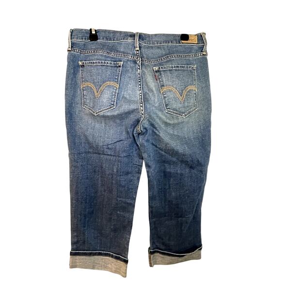 Levi's Womens 10 Denim 515‎ Cuffed Capris EUC - Picture 2 of 9